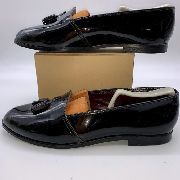 Pierre Cardin Shoes | Pierre Cardin Full Dress Formal Tuxedo Shiny Tassel Slip-On Loafer Shoes Sz 10W | Color: Black | Size: 10W | Freisss's Closet